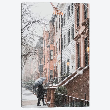 Brooklyn Heights During A Blizzard Canvas Print #DWK61} by Dylan Walker Canvas Wall Art