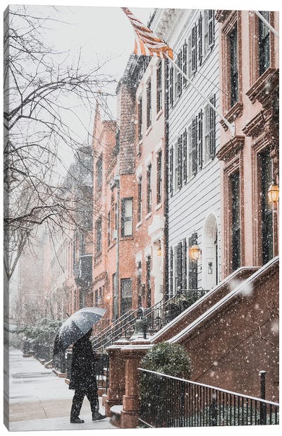 Brooklyn Heights During A Blizzard Canvas Art Print - Dylan Walker