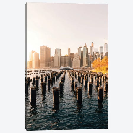 Fall Sunset On The East River Canvas Print #DWK6} by Dylan Walker Canvas Art Print