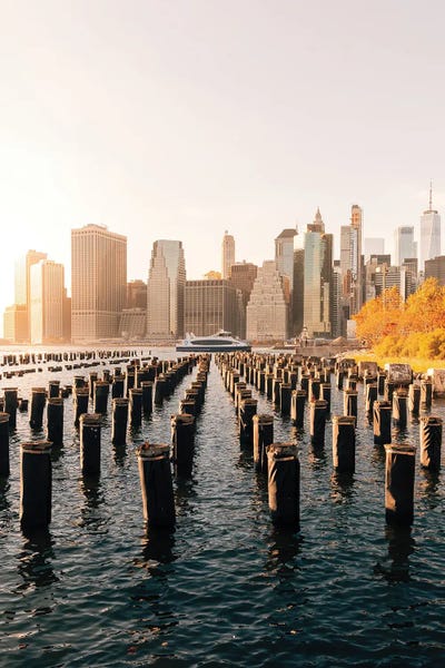 New York City Skylines: Fall Sunset On The East River by Dylan Walker