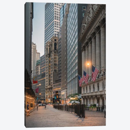 Quiet Night On Wall Street Canvas Print #DWK72} by Dylan Walker Canvas Print