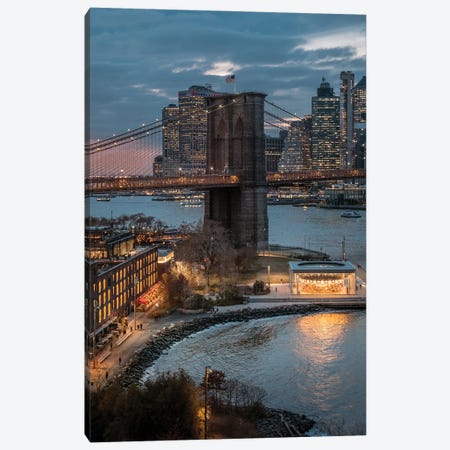 Evening In Dumbo Canvas Print #DWK8} by Dylan Walker Canvas Art