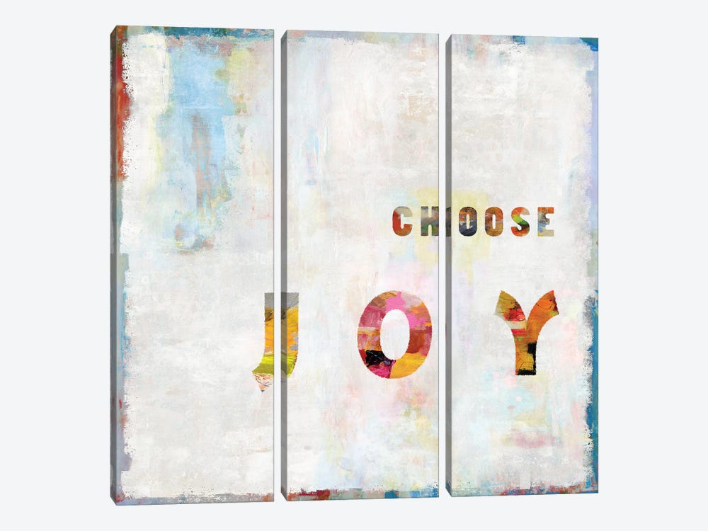 Choose Joy In Color by Jamie MacDowell 3-piece Canvas Art Print