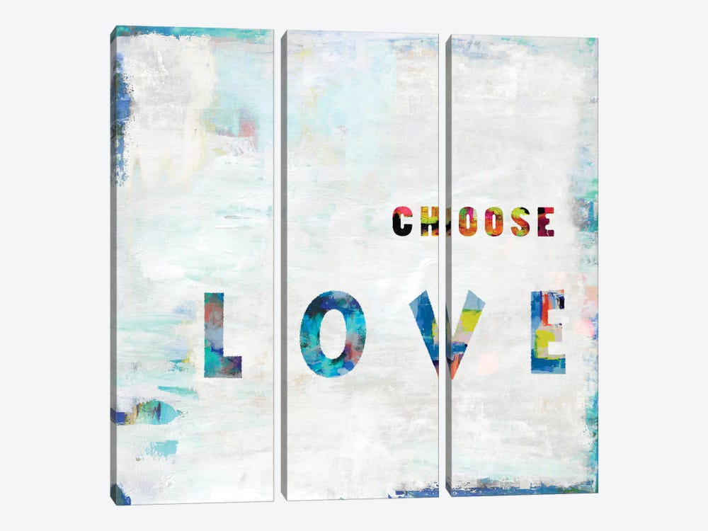 Choose Love In Color by Jamie MacDowell 3-piece Canvas Art Print