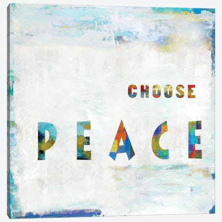 Choose Peace In Color Canvas Print #DWL17} by Jamie MacDowell Canvas Print