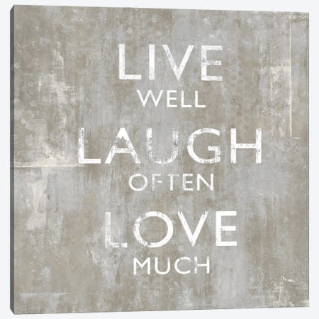 Live Well Canvas Print #DWL22} by Jamie MacDowell Canvas Art Print