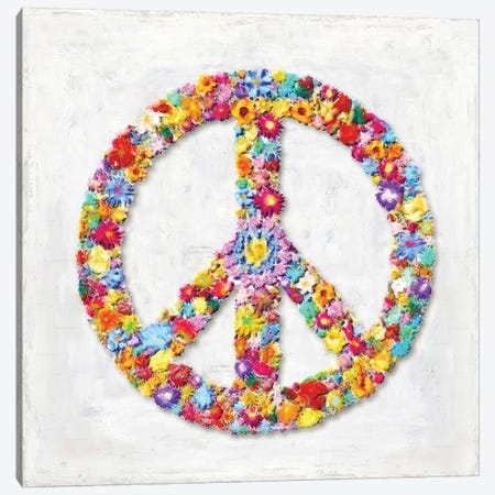 Peace Sign Canvas Print #DWL30} by Jamie MacDowell Canvas Wall Art