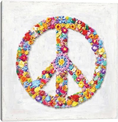 Peace Sign Canvas Art Print - Kids Inspirational Art