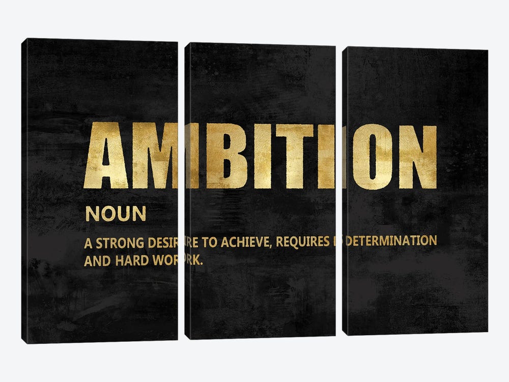 Ambition in Gold by Jamie MacDowell 3-piece Canvas Art Print