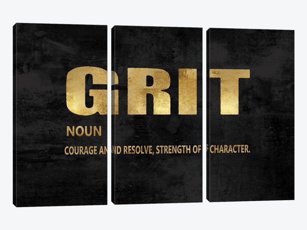 Grit in Gold by Jamie MacDowell 3-piece Canvas Art Print
