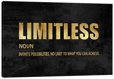 Limitless in Gold Canvas Art Print - Inspirational Office