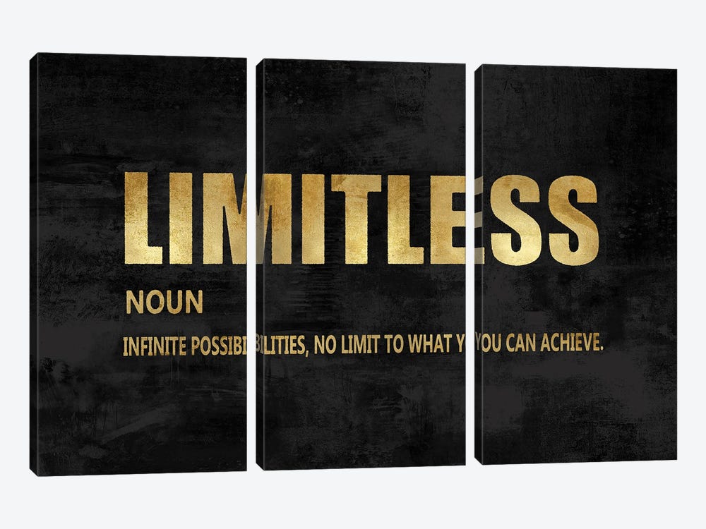 Limitless in Gold by Jamie MacDowell 3-piece Canvas Print