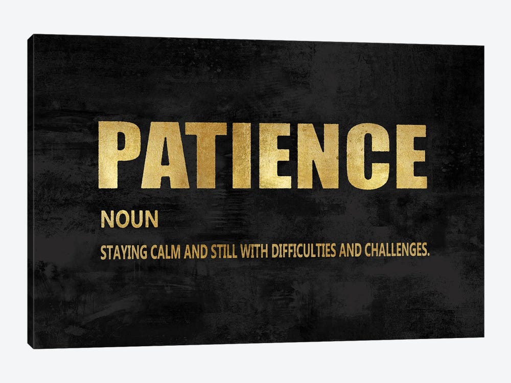 Patience in Gold by Jamie MacDowell 1-piece Canvas Wall Art