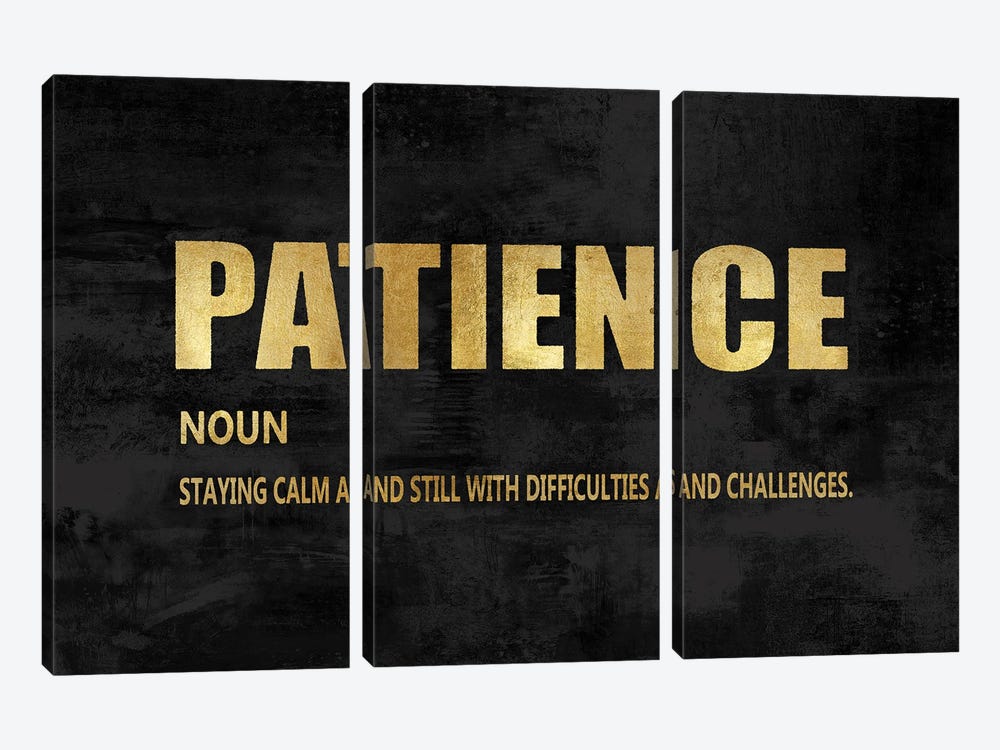 Patience in Gold by Jamie MacDowell 3-piece Canvas Art