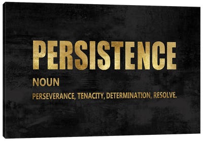 Persistence in Gold Canvas Art Print - Classroom Wall Art