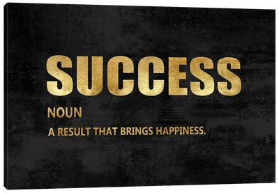 Success in Gold Canvas Art Print - Inspirational Office