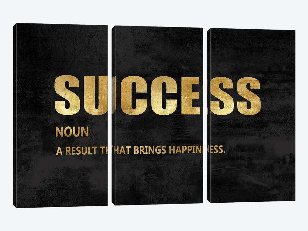 Success in Gold by Jamie MacDowell 3-piece Canvas Print