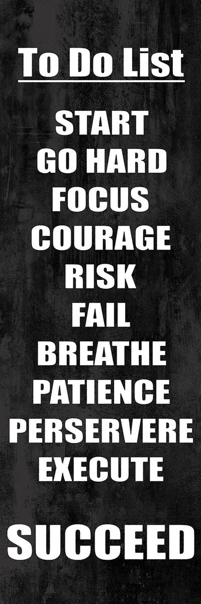 To Do List on Black by Jamie MacDowell canvas print