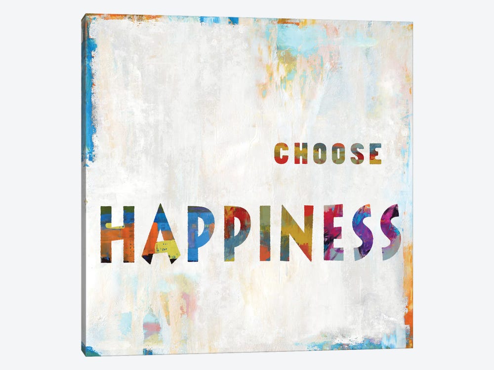 Choose Happiness In Color by Jamie MacDowell 1-piece Canvas Artwork