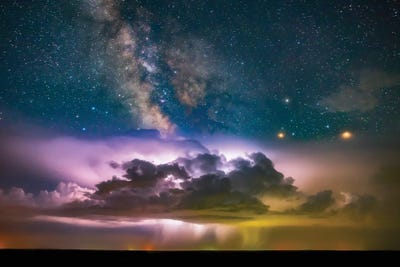 Milky Way Monsoon Print by Darren White Photography canvas print