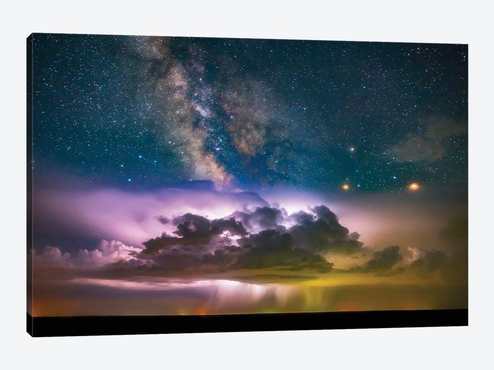 Milky Way Monsoon Print by Darren White Photography 1-piece Canvas Print