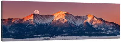 Mount Princeton Moonset at Sunrise Canvas Art Print