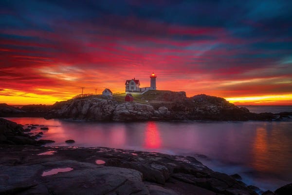 Darren White Photography: Sunrise over Nubble Light by Darren White Photography