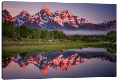 Teton Awakening Canvas Art Print - Mountains Scenic Photography