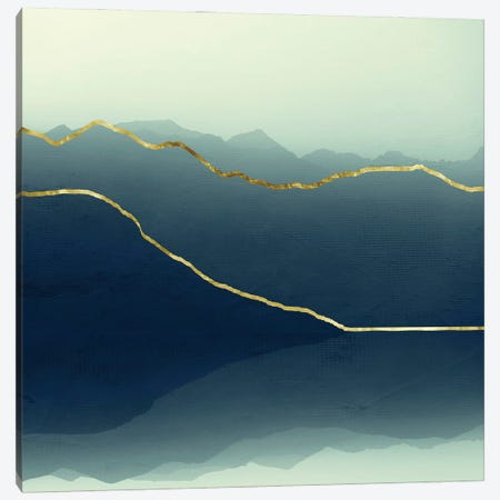 Gold Lined Alps Canvas Print #DWU12} by Dirk Wuestenhagen Canvas Art Print