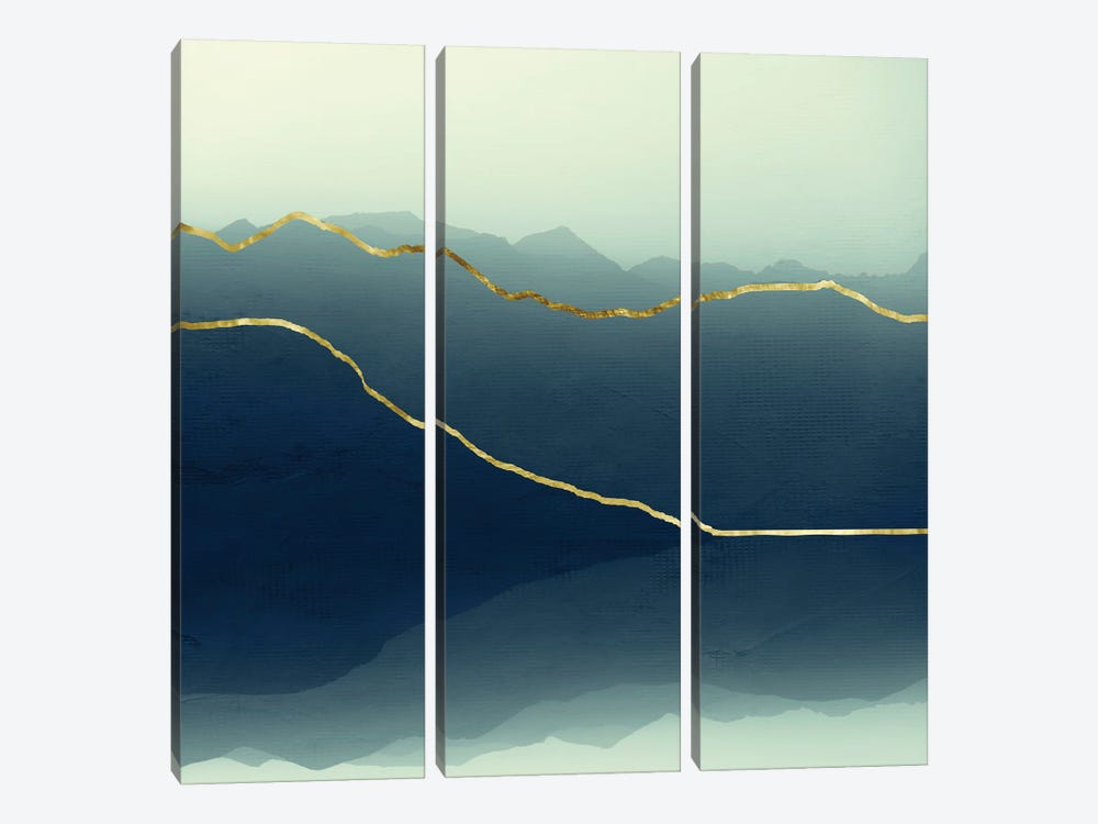 Gold Lined Alps by Dirk Wuestenhagen 3-piece Art Print