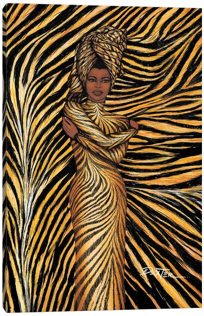 Tiger Inspired Fashion Canvas Art Print