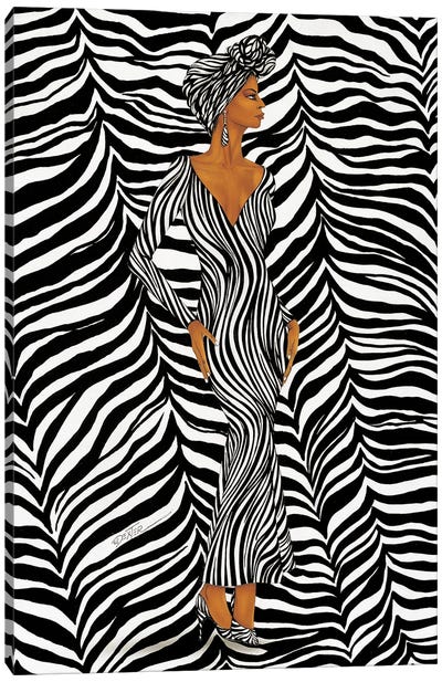 Zebra Inspired Fashion Canvas Art Print