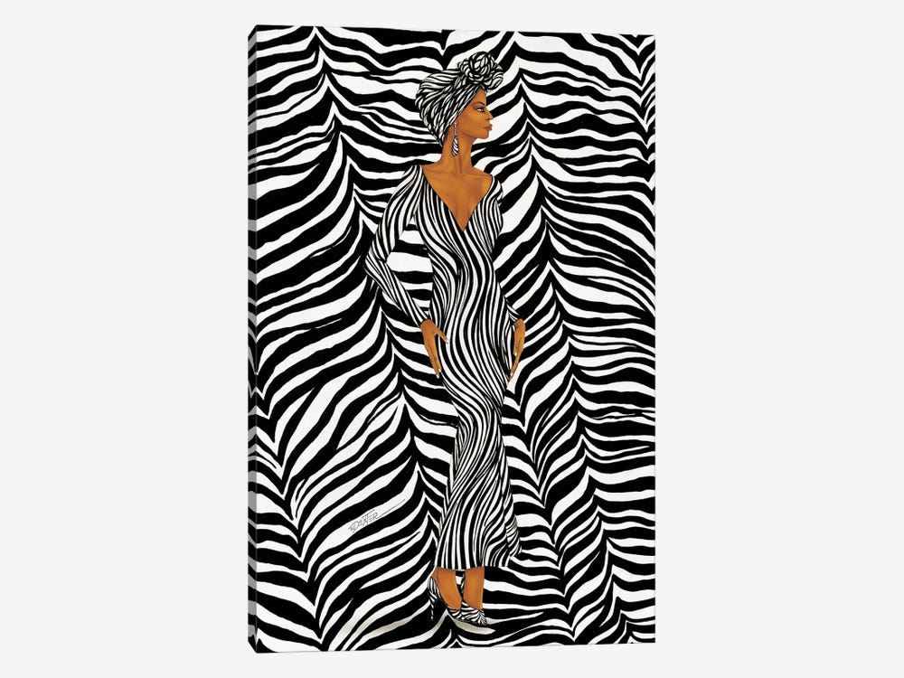 Zebra Inspired Fashion 1-piece Canvas Print