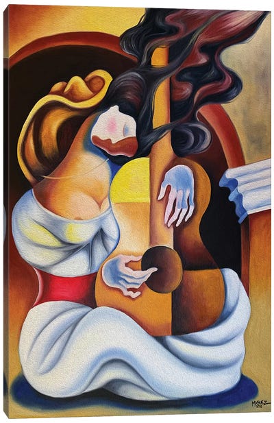Dream With Guitar Canvas Art Print - All Things Picasso
