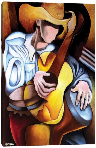 Guitar Drum Abstract Canvas Art Print - All Things Picasso