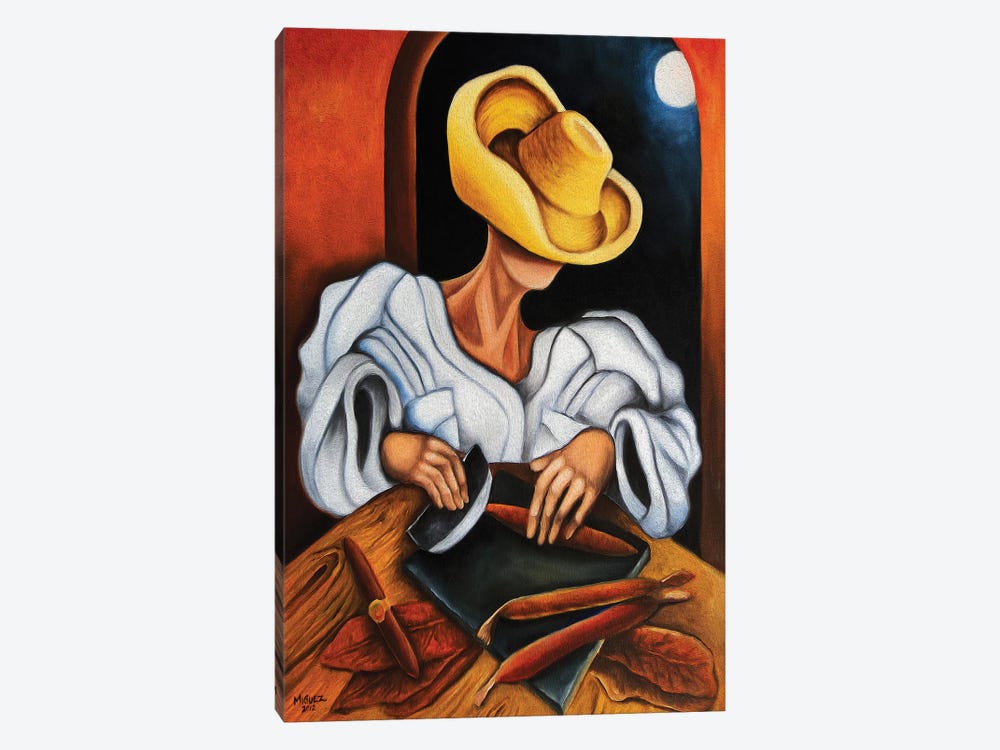 Making Cigars by Dixie Miguez 1-piece Canvas Artwork