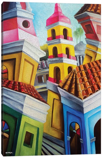 Remedios Cuban Old Town Canvas Art Print - Latin Décor