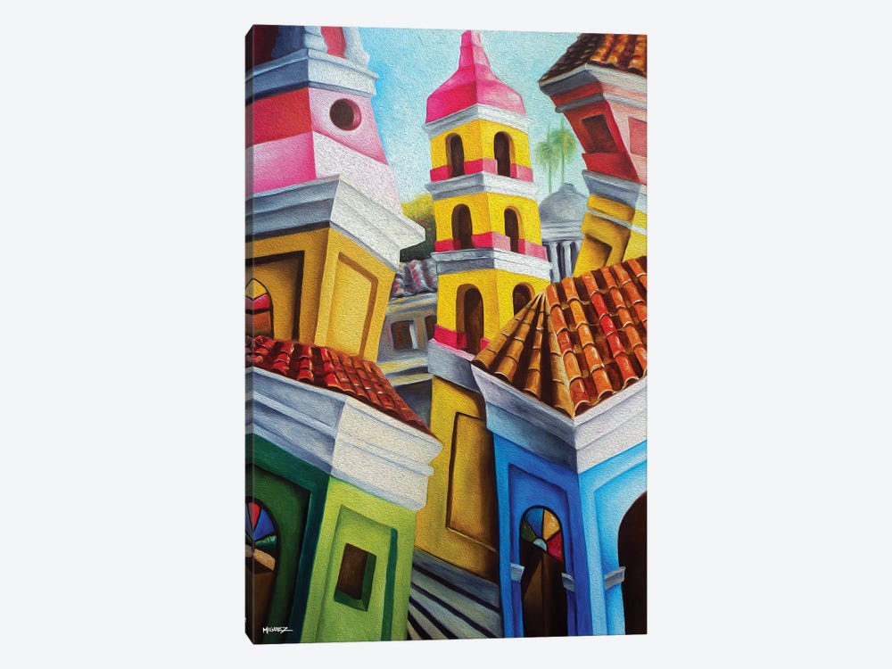 Remedios Cuban Old Town by Dixie Miguez 1-piece Canvas Wall Art