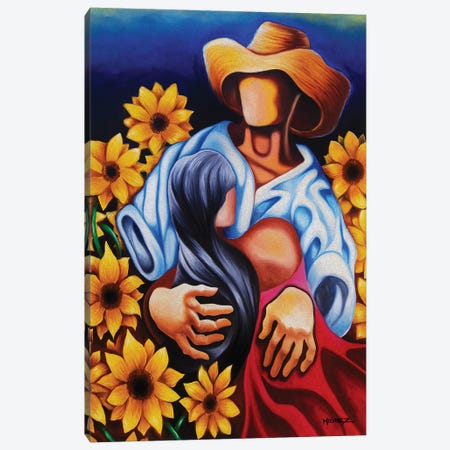 Romance With In Sunflowers Canvas Print #DXM32} by Dixie Miguez Canvas Print