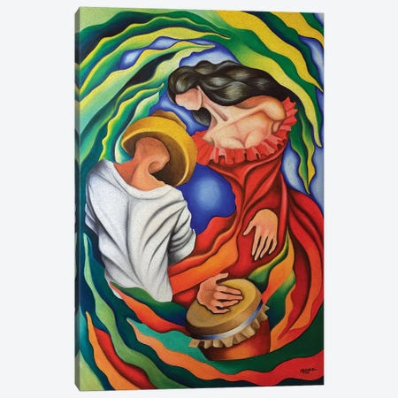 Rumba Guajira Canvas Print #DXM35} by Dixie Miguez Canvas Art