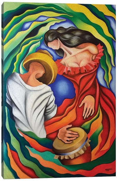 Rumba Guajira Canvas Art Print - Art by Hispanic & Latin American Artists