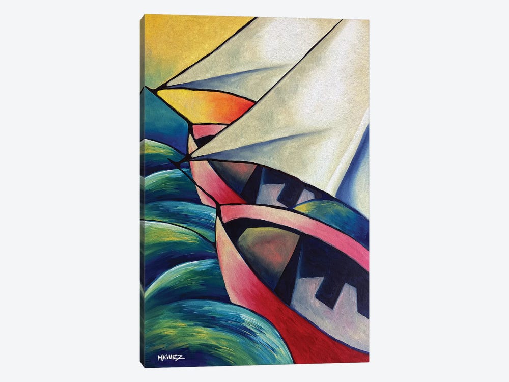 The Boats by Dixie Miguez 1-piece Canvas Artwork
