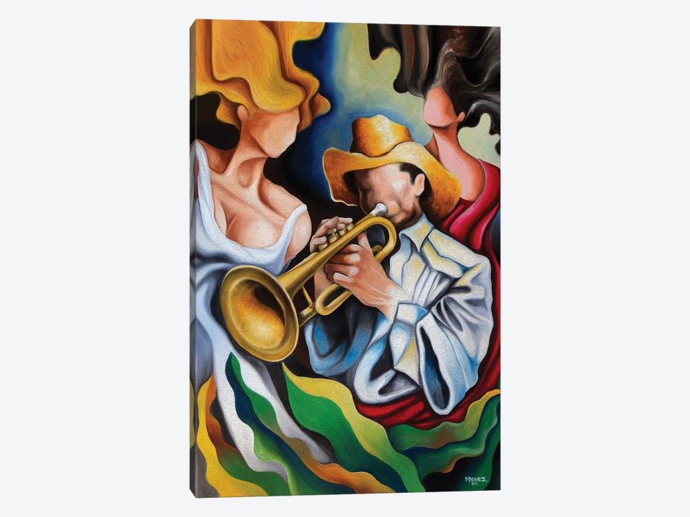 The Trumpet's Muses by Dixie Miguez 1-piece Canvas Art Print