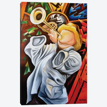 Trumpet Canvas Print #DXM47} by Dixie Miguez Canvas Art Print