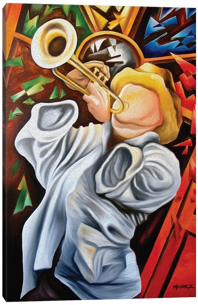 Trumpet Canvas Art Print - Dixie Miguez