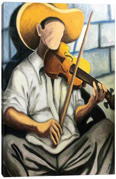Violin Player Canvas Art Print - Latin Décor