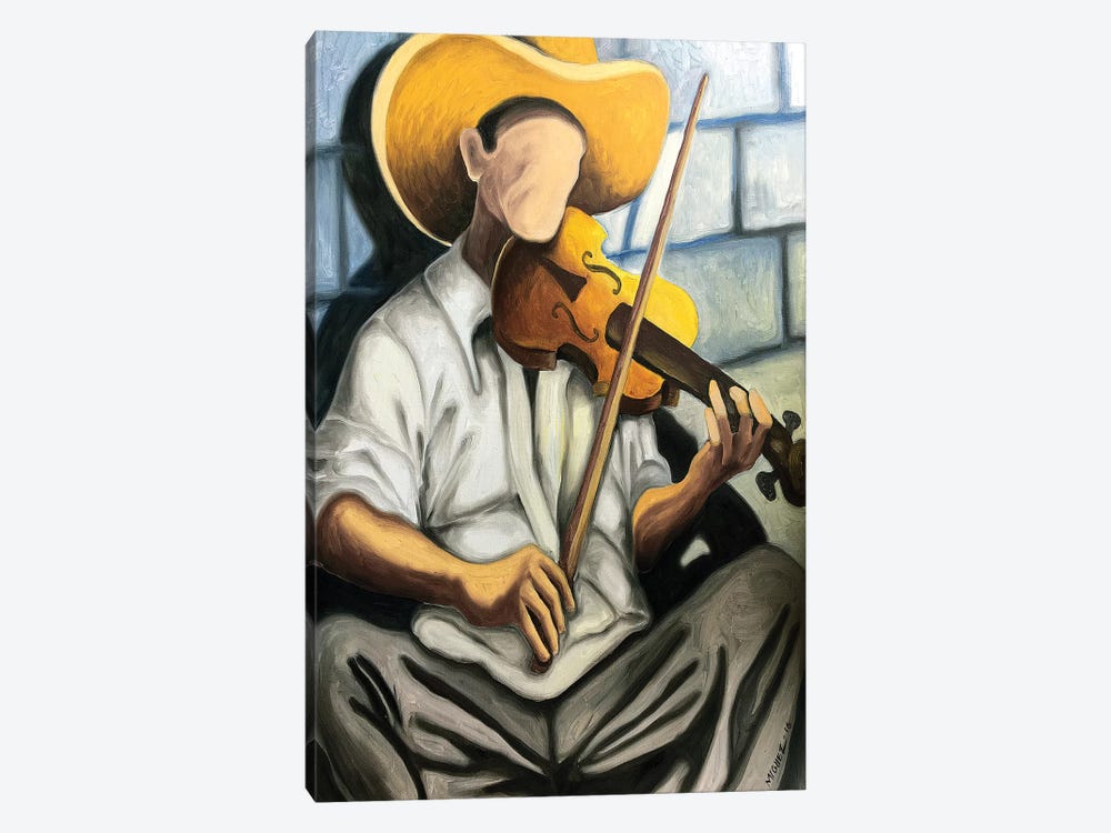 Violin Player by Dixie Miguez 1-piece Canvas Wall Art