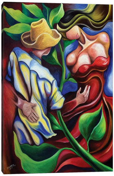 Dancing In Countryside Canvas Art Print - Art by Hispanic & Latin American Artists