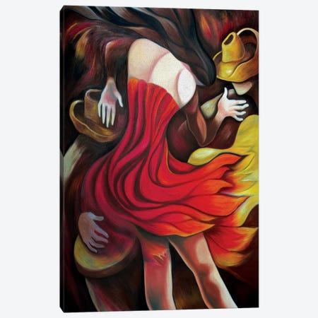 Rumba Of Fire Canvas Print #DXM57} by Dixie Miguez Canvas Wall Art
