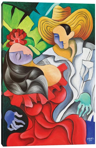 Abstract Romance In Countryside Canvas Art Print - Artists Like Picasso